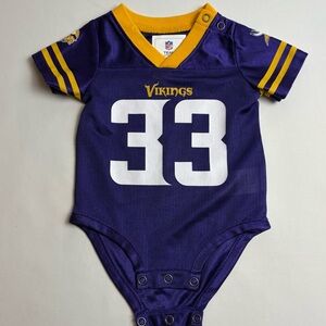 Vikings NFL Baby Jersey Onesie Cook Number 33